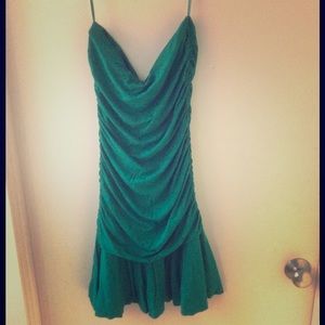 BCBG Green Strapless Mini Dress